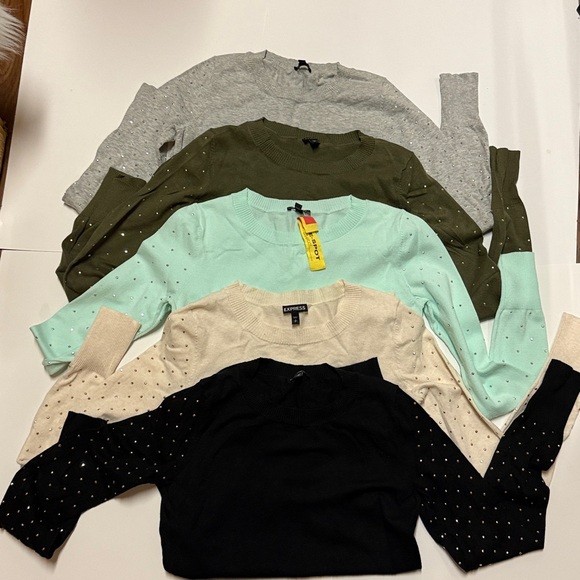 Express Black Sweater with Gold Studs - Picture 5 of 5